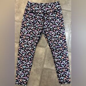 Athletic Works Multicolor Patterned Kids Leggings